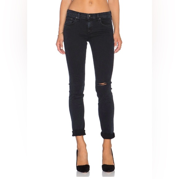 rag & bone Denim - Rag & Bone Coal with Holes Women’s Skinny Jeans. Size 26